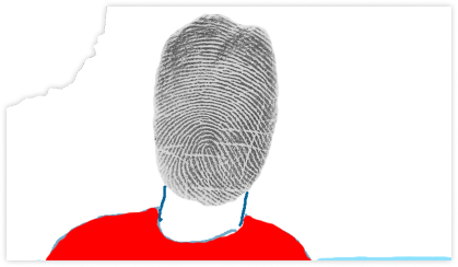 Self portrait with a fingerprint