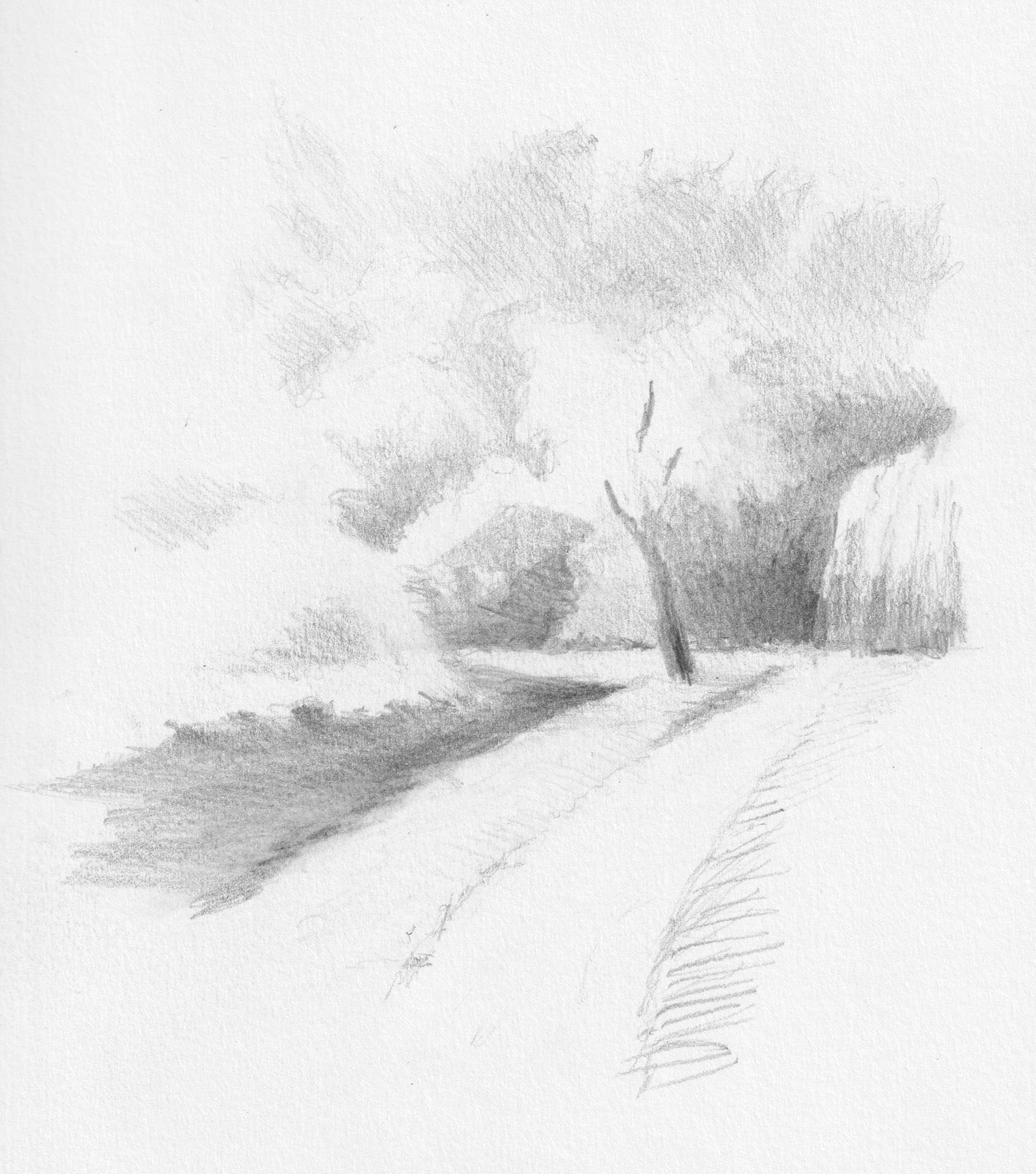 Het Maudje in Bussum, uit een tekenles over schaduw